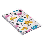 Schudhondpatroon met treksel van babydieren notitieboek (Rechterzijde)