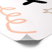 Schudhondpatroon met treksel van babydieren poster (Hoek)