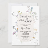 Schudhoningzoet als Baby shower van wilde bijen Kaart (Voorkant)