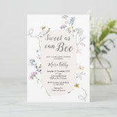 Schudhoningzoet als Baby shower van wilde bijen Kaart (Staand voorkant)