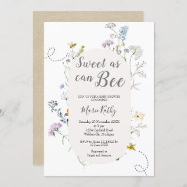 Schudhoningzoet als Baby shower van wilde bijen Kaart