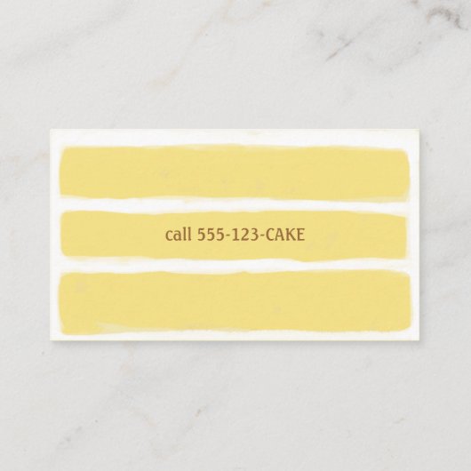 Schudkaak met kook en cupcakes, gebakken bakkerij visitekaartje (Achterkant)