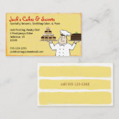 Schudkaak met kook en cupcakes, gebakken bakkerij visitekaartje (Voorkant / Achterkant)