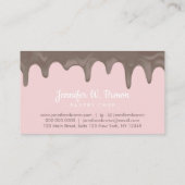 Schudkaf met crème-karameldruppel visitekaartje (Achterkant)