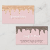 Schudkaf met crème-karameldruppel visitekaartje (Voorkant / Achterkant)