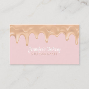 Schudkaf met crème-karameldruppel visitekaartje