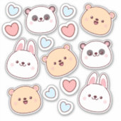 Schudkawaii en harten sticker (Voorkant)