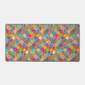 Schudkleurig naadloos decoratief patroon bureaumat (Voorkant)