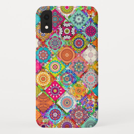 Schudkleurig naadloos decoratief patroon Case-Mate iPhone case (Achterkant)