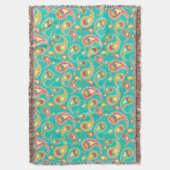 Schudkleurig  paisleypatroon deken (Voorkant Verticaal)