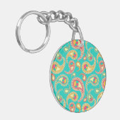 Schudkleurig  paisleypatroon sleutelhanger (Voorkant Links)