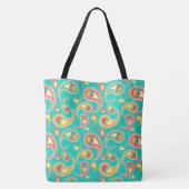 Schudkleurig  paisleypatroon tote bag (Achterkant)