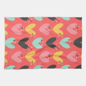 Schudkleurig patroon van het hart van de Valentijn Theedoek (Horizontaal)