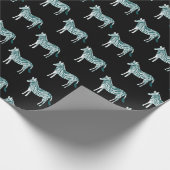 Schudkleurig zebravormig patroon van dierlijke afd cadeaupapier (Hoek)