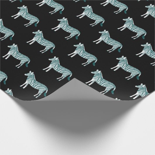 Schudkleurig zebravormig patroon van dierlijke afd cadeaupapier (Hoek)