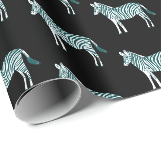 Schudkleurig zebravormig patroon van dierlijke afd cadeaupapier (Rol Hoek)