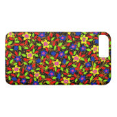 Schudkleurig zwart mooi florvormig patroon Case-Mate iPhone case (Achterkant (Horizontaal))