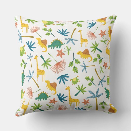 Schudkleurige safari-bossen van kinder kwekerijen kussen (Achterkant)