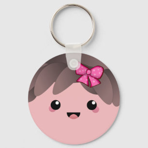 Schudkopje kawaii Japanse cartoon roze Sleutelhanger