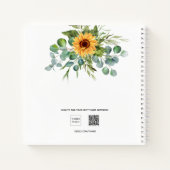 Schudkopje op de verjaardag van het gastboek notitieboek (Achterkant)