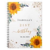 Schudkopje op de verjaardag van het gastboek notitieboek (Voorkant)