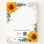 Schudkopje op de verjaardag van het gastboek notitieboek (Achterkant)