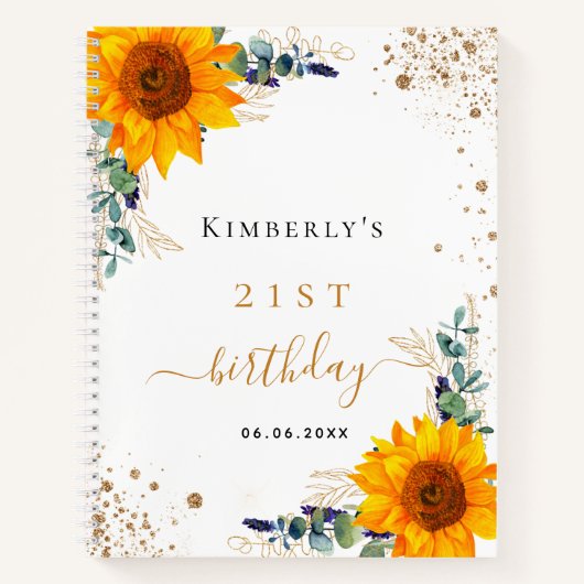 Schudkopje op de verjaardag van het gastboek notitieboek (Voorkant)