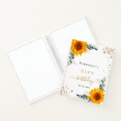 Schudkopje op de verjaardag van het gastboek notitieboek (Binnen)