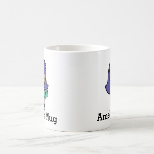 Schudleraar-meisje met Spellingboek Koffiemok (Center)