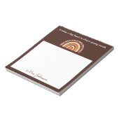 Schudleraren Boho-regenboog op bruine Blocnote (Linkerzijde)