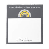 Schudleraren Boho-regenboog op grijze Blocnote (Voorkant)