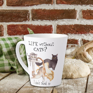 Schudleven zonder katten latte mok
