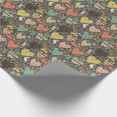 Schudliefdesbundelpatroon met harten cadeaupapier (Hoek)