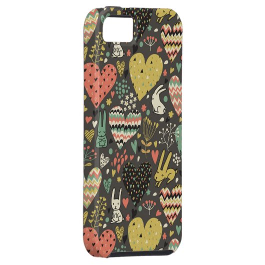Schudliefdesbundelpatroon met harten Case-Mate iPhone case (Back/Rechts)