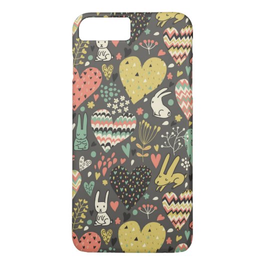 Schudliefdesbundelpatroon met harten Case-Mate iPhone case (Achterkant)