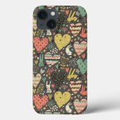 Schudliefdesbundelpatroon met harten Case-Mate iPhone case (Achterkant)