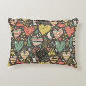 Schudliefdesbundelpatroon met harten decoratief kussen (Achterkant)