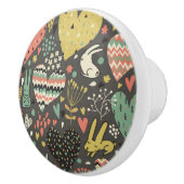 Schudliefdesbundelpatroon met harten keramische knop (Rechts)