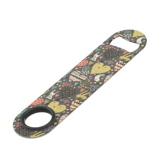 Schudliefdesbundelpatroon met harten speed flessenopener (Voorkant Gekanteld)