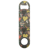 Schudliefdesbundelpatroon met harten speed flessenopener (Voorkant)