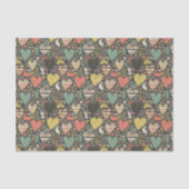 Schudliefdesbundelpatroon met harten tissuepapier (Voorkant)