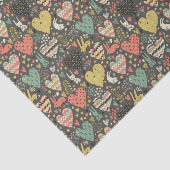 Schudliefdesbundelpatroon met harten tissuepapier (Detail)