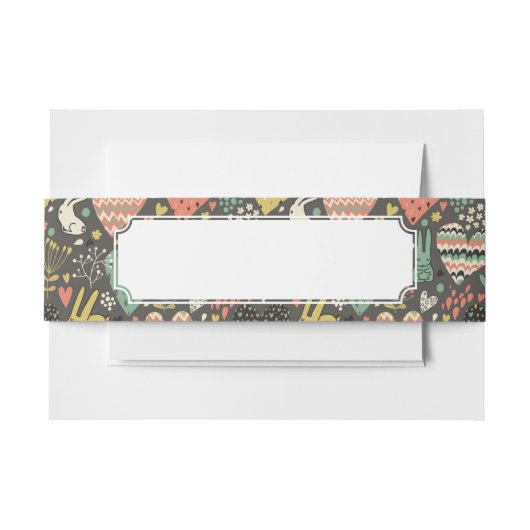 Schudliefdesbundelpatroon met harten uitnodigingen wikkel (Voorkant Voorbeeld)