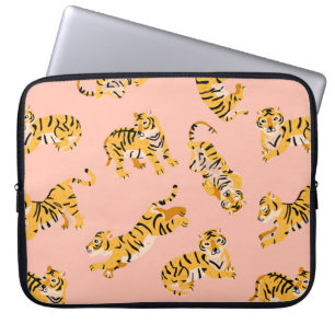 Schudloze vormgeving voor tijgers laptop sleeve