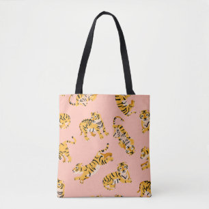 Schudloze vormgeving voor tijgers tote bag