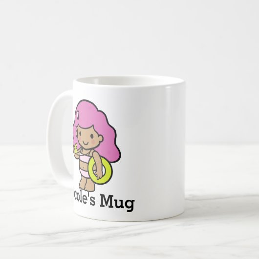 Schudmeisje Lifeguard met levenspaar Koffiemok (Voorkant links)