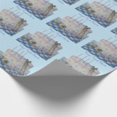 Schudmuizen met kaarskunst als versierde verjaarda cadeaupapier (Hoek)