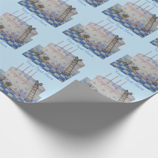 Schudmuizen met kaarskunst als versierde verjaarda cadeaupapier (Hoek)