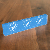 Schudnaamplaat met vlag van Corpus Christi, Vereni Naambordje (Zijkant)