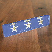 Schudnaamplaat met vlag van Houston, Verenigde Sta Naambordje (Zijkant)